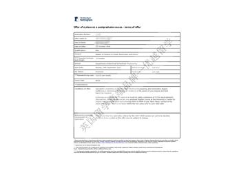 恭喜蘇同學獲得諾丁漢大學電力電子與驅動專業碩士通知書