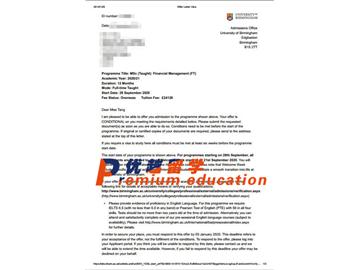 2020offer：恭喜湯同學獲得伯明翰大學(世界排名：81)金融管理專業碩士通知書