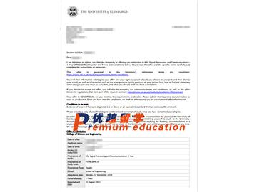 2020offer：恭喜馬同學獲得愛丁堡大學(世界排名：20)信號處理與通信專業碩士通知書