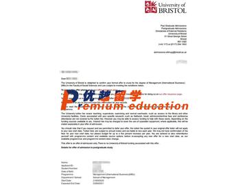 2020offer：恭喜周同學獲得布里斯托大學(世界排名：49)國際商務管理專業碩士通知書